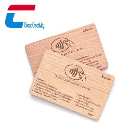 custom wood rfid card|customizable nfc business cards.